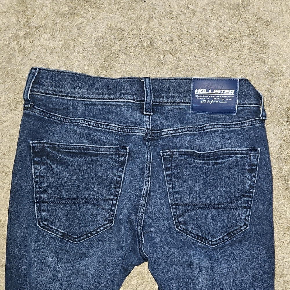 Hollister Dark Blue Stacked Skinny Jeans - Picture 6 of 6
